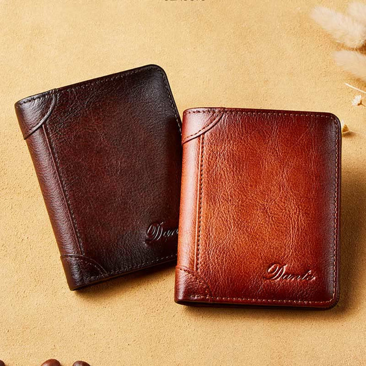 RFID Genuine Leather Vintage Card Holder Wallet