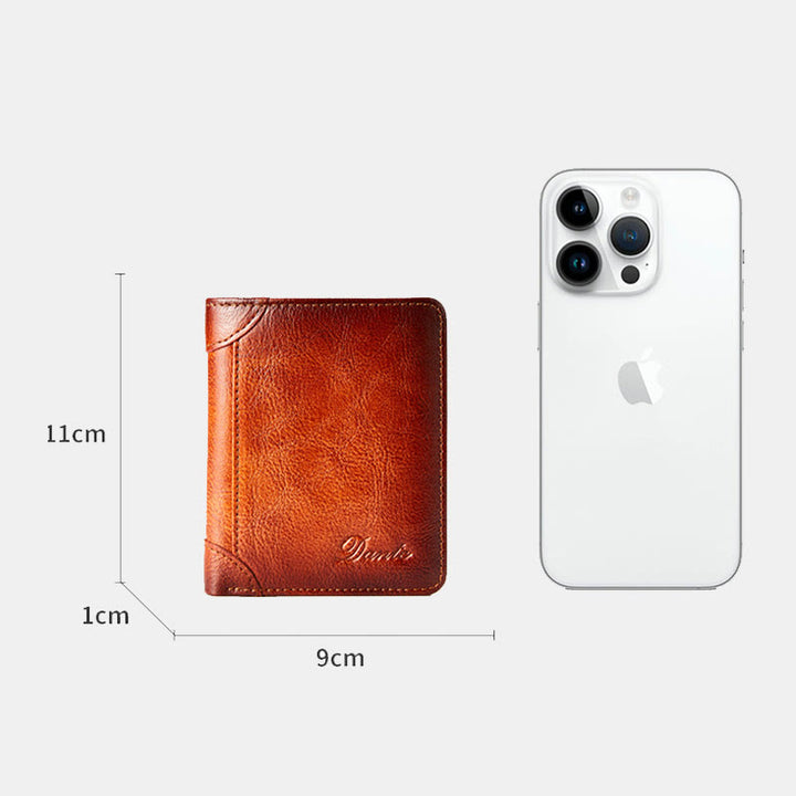 RFID Genuine Leather Vintage Card Holder Wallet
