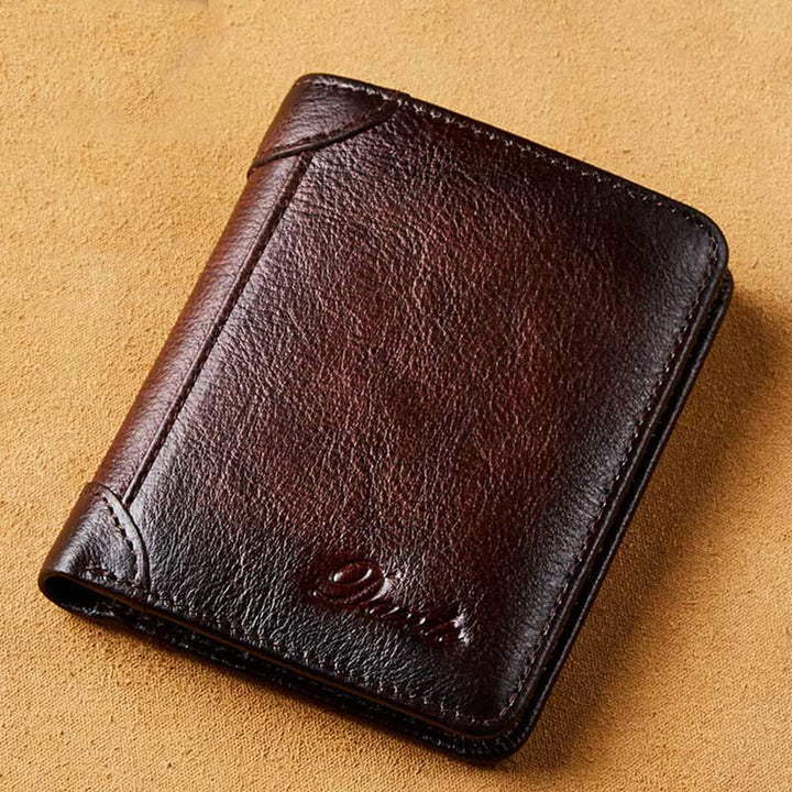 RFID Genuine Leather Vintage Card Holder Wallet