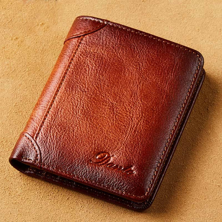 RFID Genuine Leather Vintage Card Holder Wallet