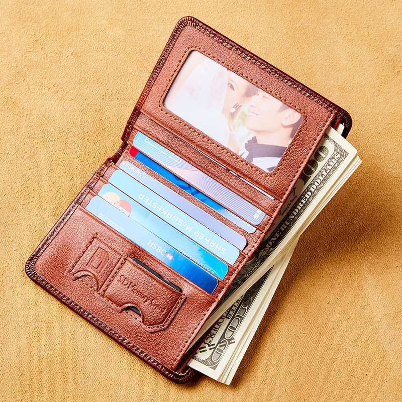 RFID Genuine Leather Vintage Card Holder Wallet