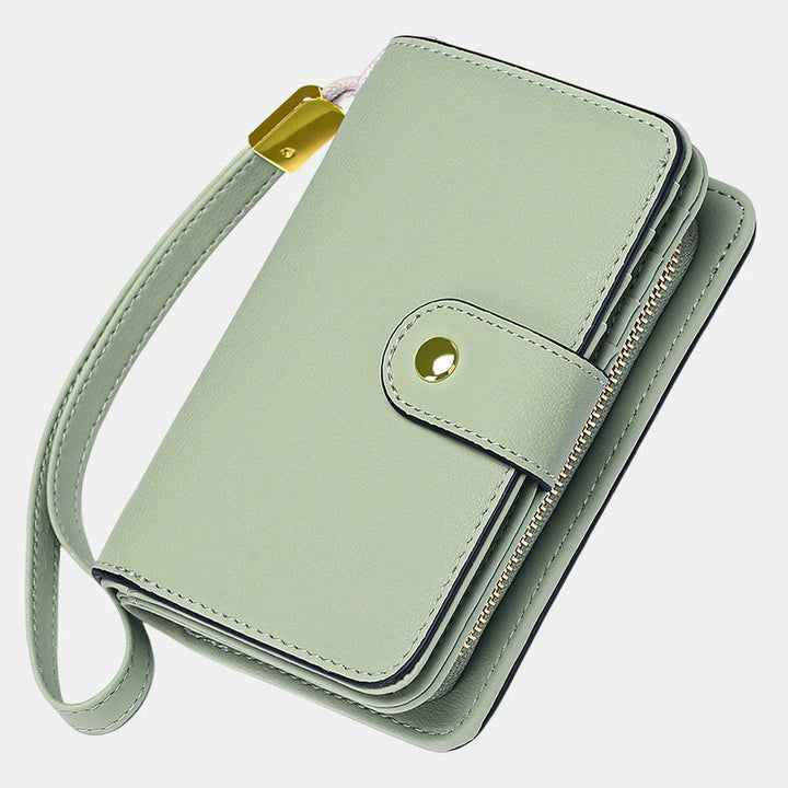 RFID Blocking Faux Leather Wallet for Women with Wrist Strap Zip Pocket - image 6