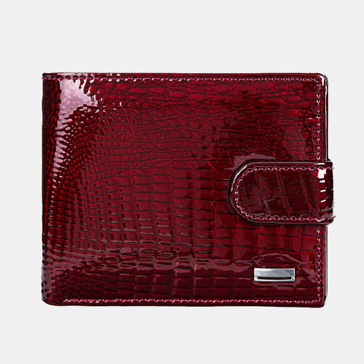 Luxury Multi-slot Shellac Leather Small Wallet for Women