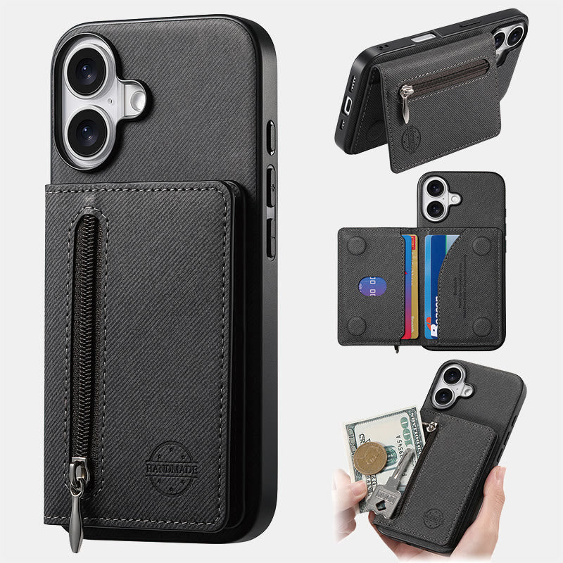 RFID Blocking Phone Case Wallet Card Holder for iPhone 16/15/14
