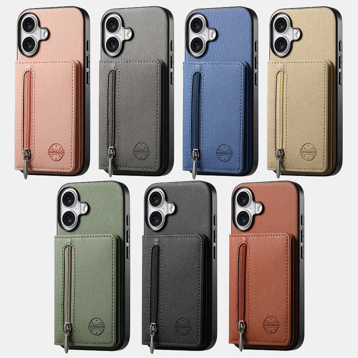 RFID Blocking Phone Case Wallet Card Holder for iPhone 16/15/14