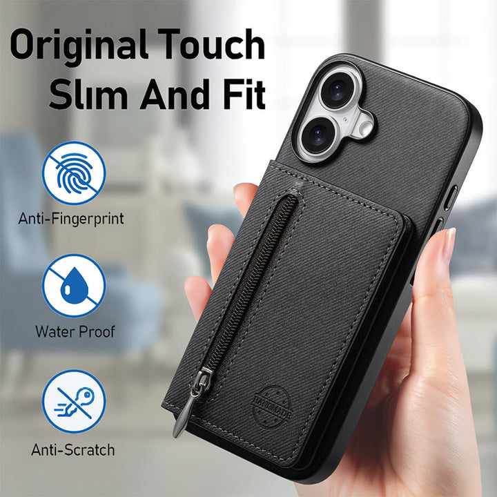 RFID Blocking Phone Case Wallet Card Holder for iPhone 16/15/14