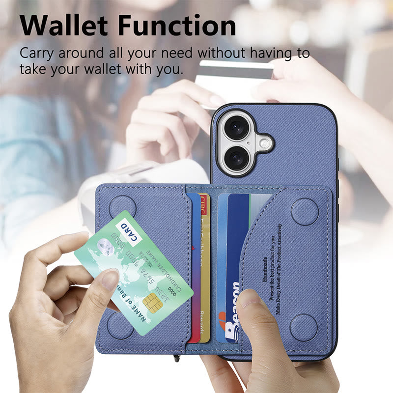 RFID Blocking Phone Case Wallet Card Holder for iPhone 16/15/14