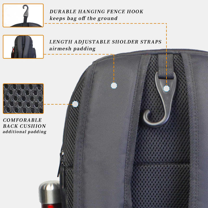Tennis Bag Functional Sports Backpack with Shoe Compartment