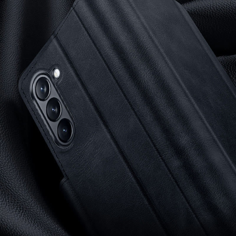 Faux Leather Phone Case for Galaxy Z Fold 2/3/4/5/6 with Kickstand Hinge Prctection - image 8