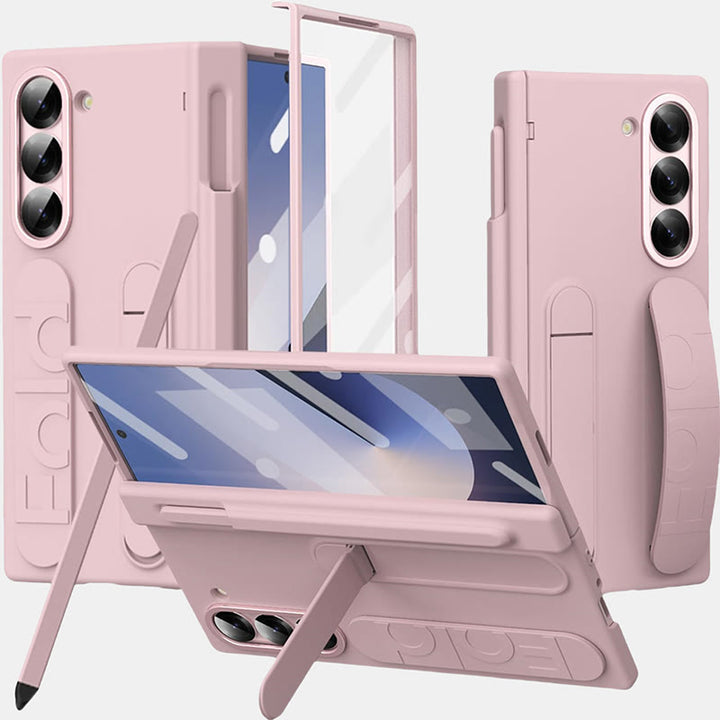 Phone Case for Samsung Z Fold with S-Pen Holder Stylus Kicksand Hand Strap