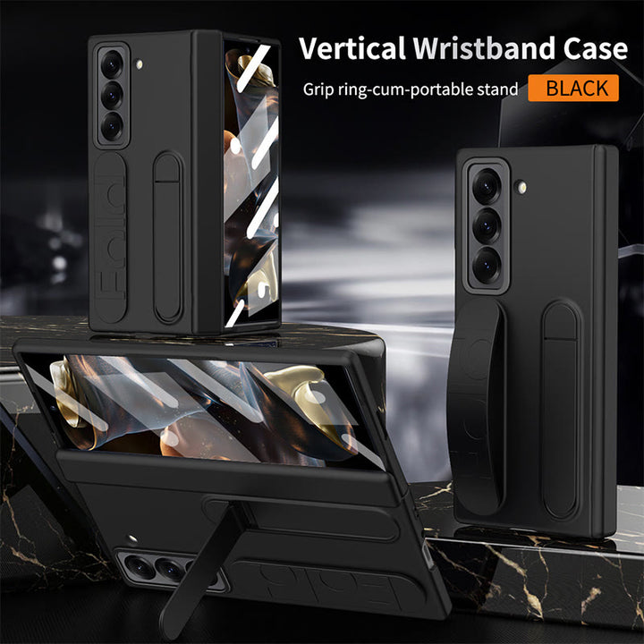 Phone Case for Samsung Z Fold with S-Pen Holder Stylus Kicksand Hand Strap