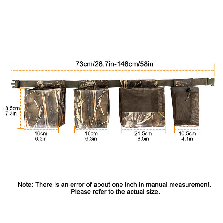 Camo Hunting Pack Waist Bag Pouch Adjustable Breathable for Hunting Dog Training