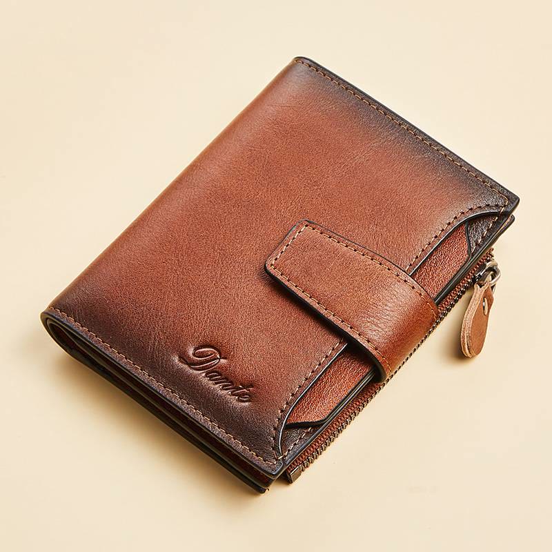 RFID Anti-Theft Multi-Card Slots Large Capacity Genuine Leather Wallet