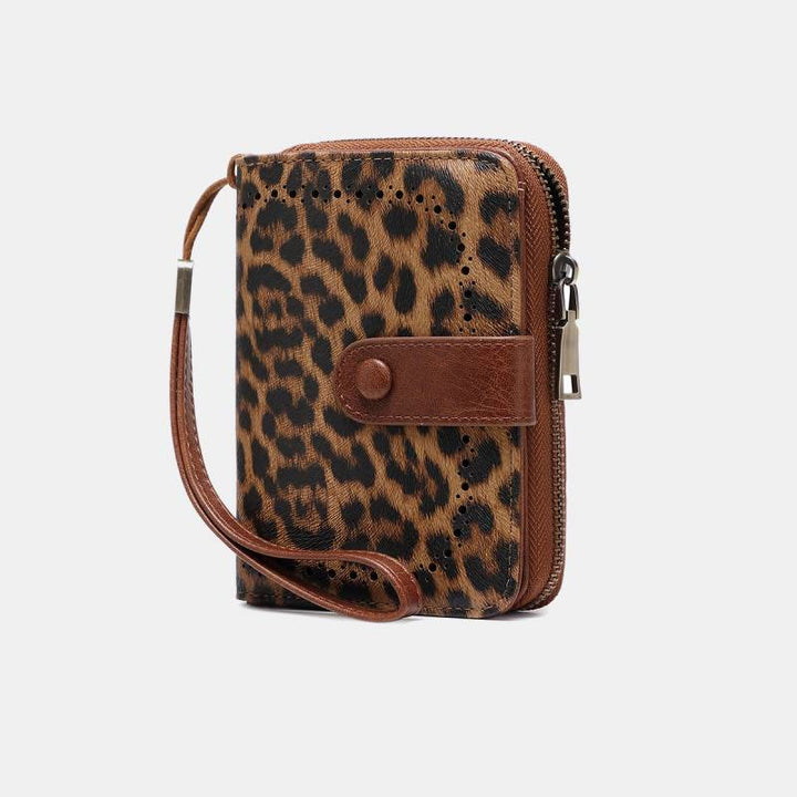 Large Capacity Card Holder Solid Color Vegan Leather Wallet