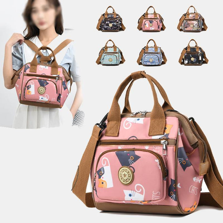 Functional Waterproof Crossbody Bag Convertible Mini Backpack Mommy Bag