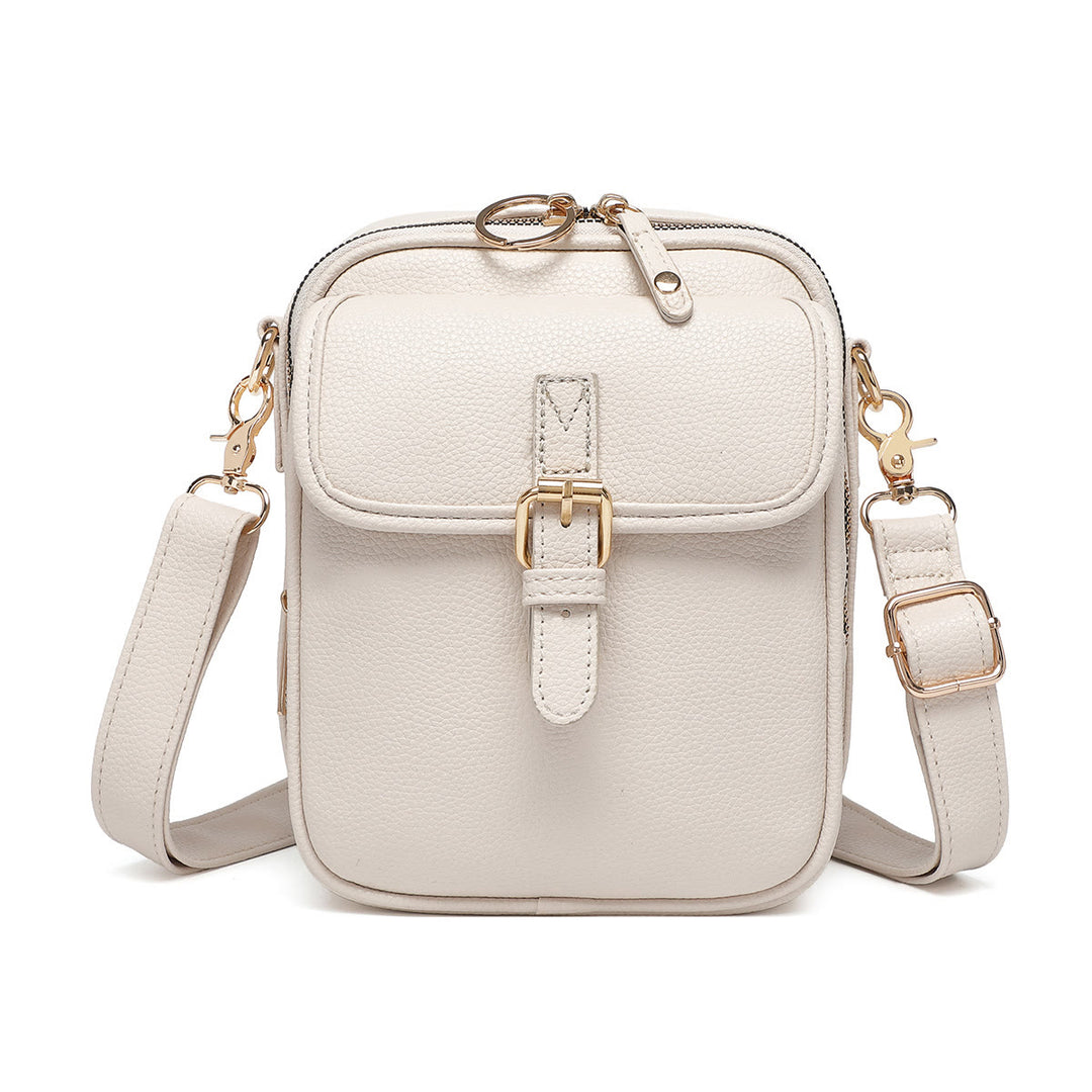 Small Trendy Crossbody Bag for Women Vegan Leather Multi-Pocket for Storage