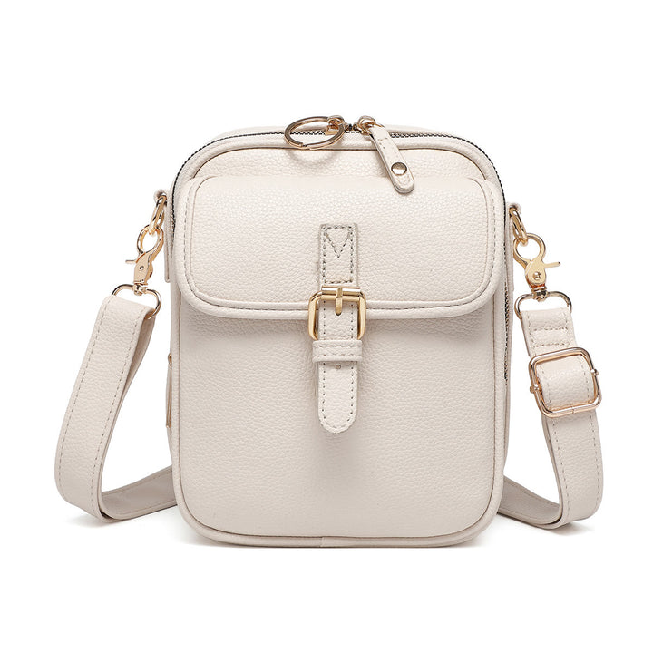 Small Trendy Crossbody Bag for Women Vegan Leather Multi-Pocket for Storage