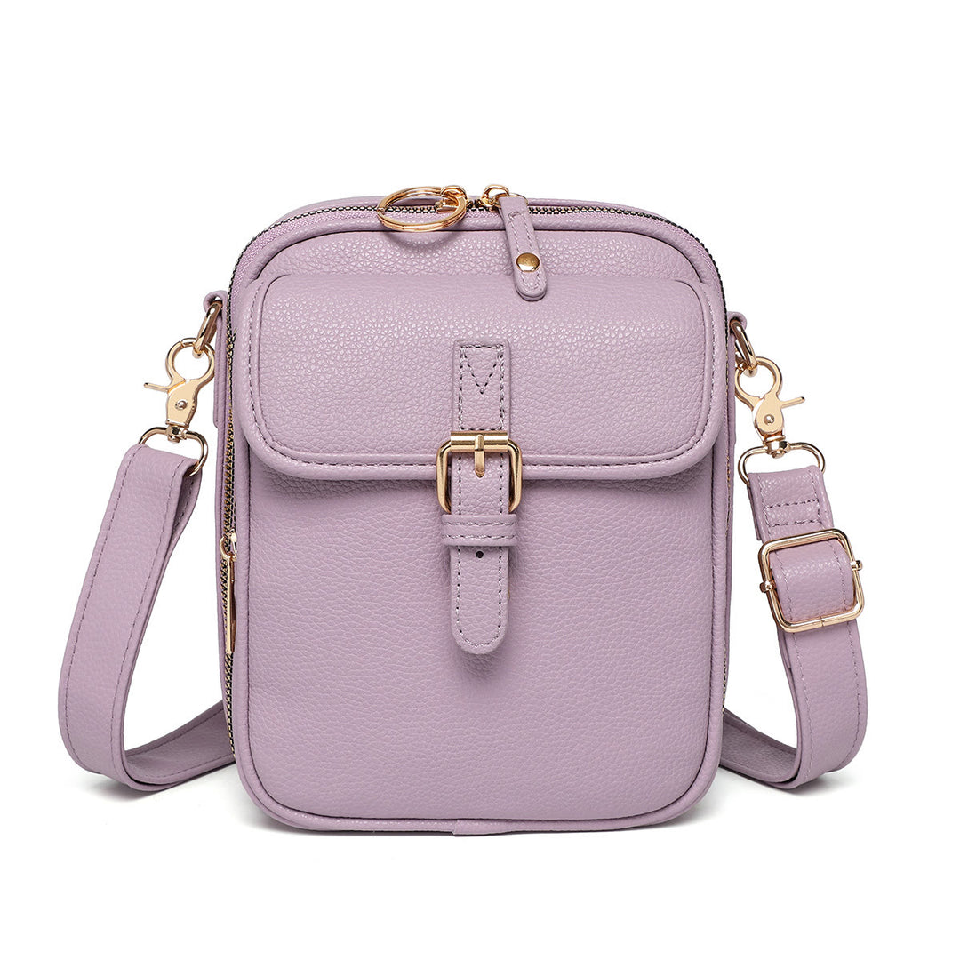 Small Trendy Crossbody Bag for Women Vegan Leather Multi-Pocket for Storage