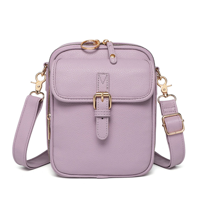 Small Trendy Crossbody Bag for Women Vegan Leather Multi-Pocket for Storage