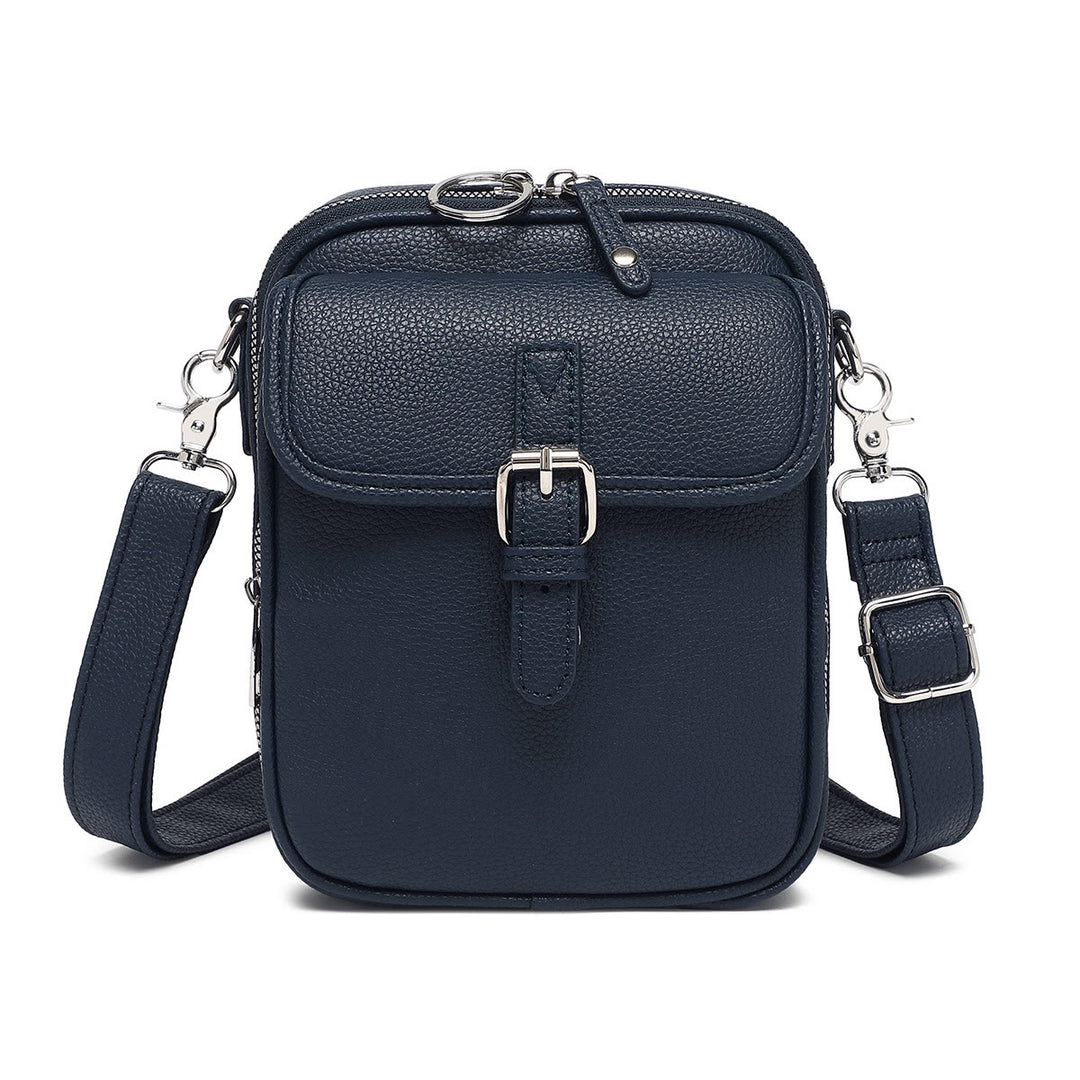 Small Trendy Crossbody Bag for Women Vegan Leather Multi-Pocket for Storage