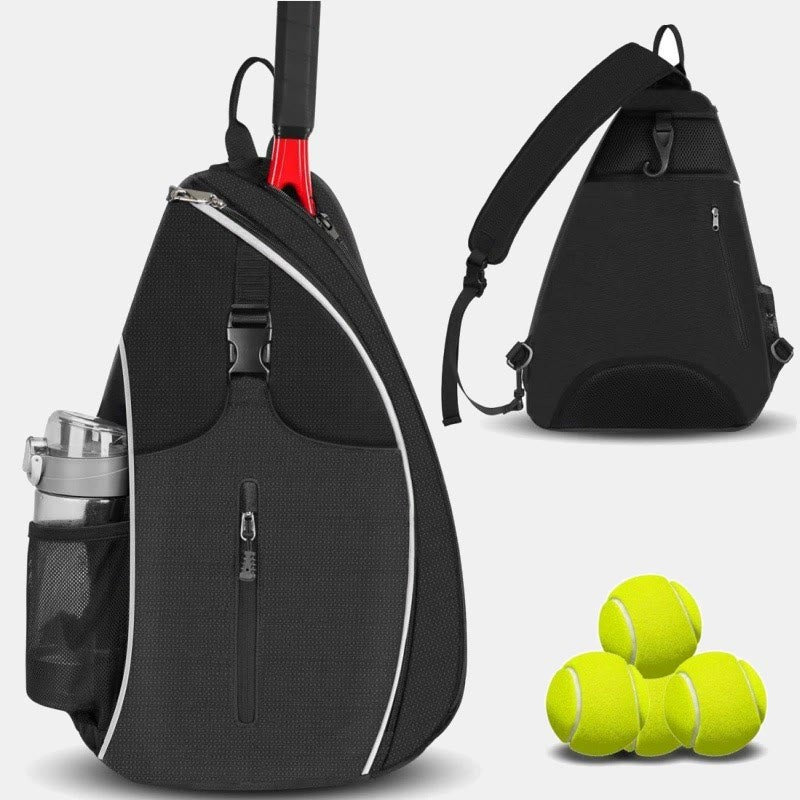 One Shoulder Crossbody Tennis Bag Sling Bag Tennis Racket Bag - Black - image 7