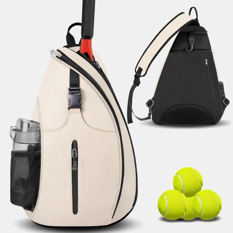 One Shoulder Crossbody Tennis Bag Sling Bag Tennis Racket Bag - White - image 1