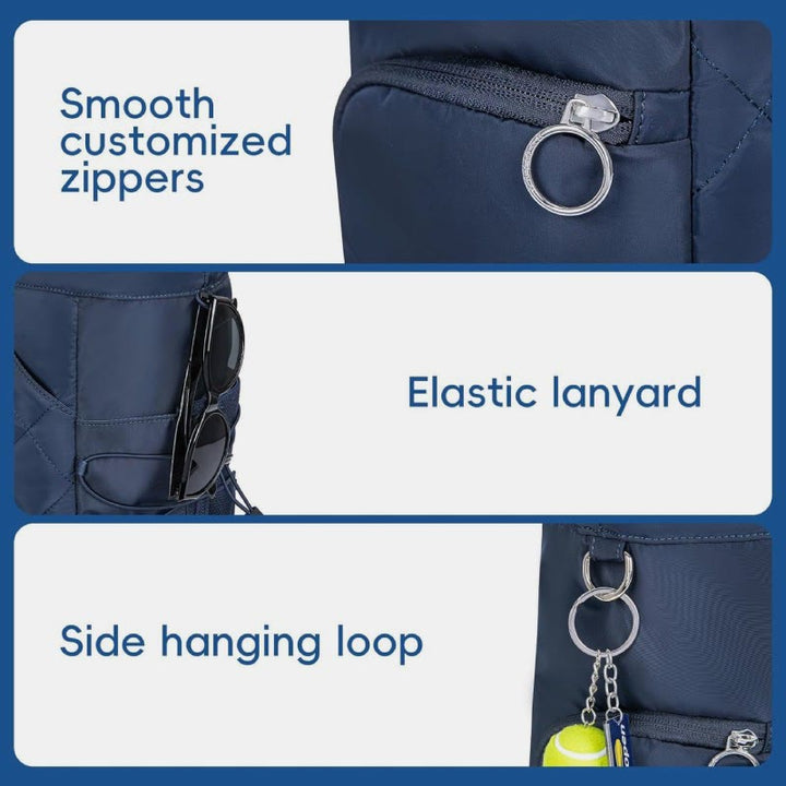Waterproof Quilted Racket Bag Tote for Tennis Picketball Tote Shoulder Bag - image 5
