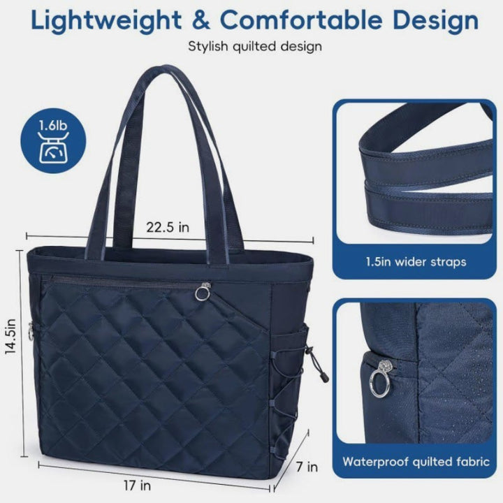 Waterproof Quilted Racket Bag Tote for Tennis Picketball Tote Shoulder Bag - image 7