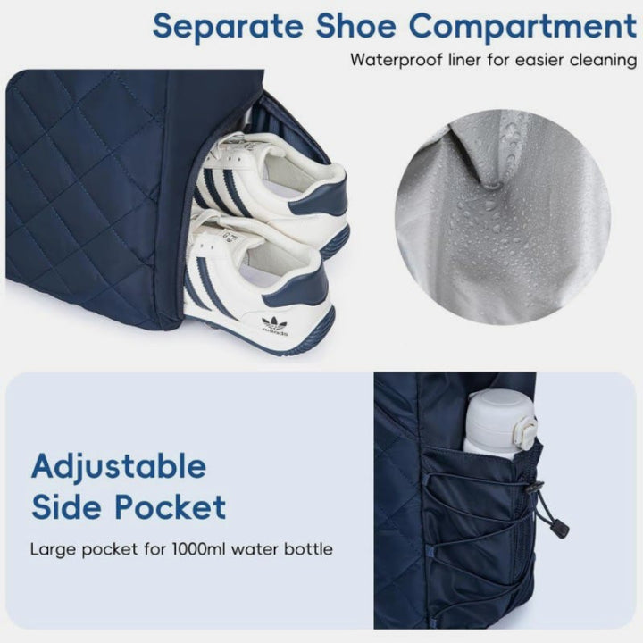 Waterproof Quilted Racket Bag Tote for Tennis Picketball Tote Shoulder Bag - image 4