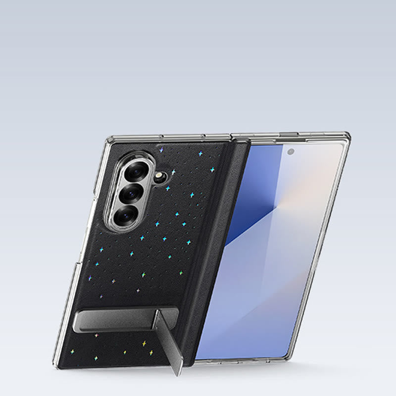 Phone Case for Samsung Galaxy Z Fold 7 / Z Flip 7 Starry Sky PU Leather Phone Case - image 5