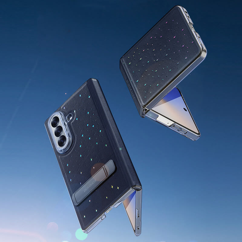 Phone Case for Samsung Galaxy Z Fold 7 / Z Flip 7 Starry Sky PU Leather Phone Case - image 16