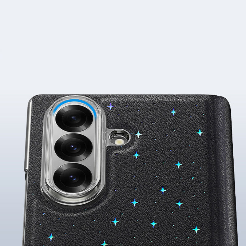 Phone Case for Samsung Galaxy Z Fold 7 / Z Flip 7 Starry Sky PU Leather Phone Case - image 8