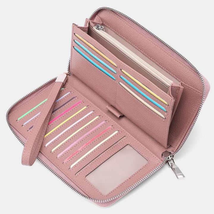 RFID Wallet for Women Large Capacity Card Slot Leather Purse