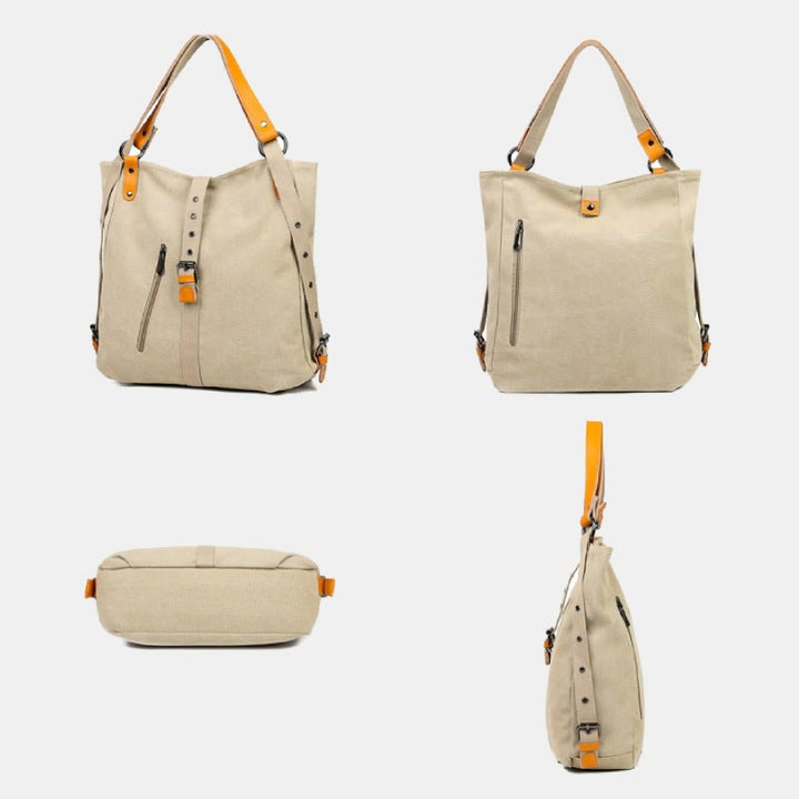 Large Capacity Multifunctional Retro Tote Bag Convertible Backpack - image 8
