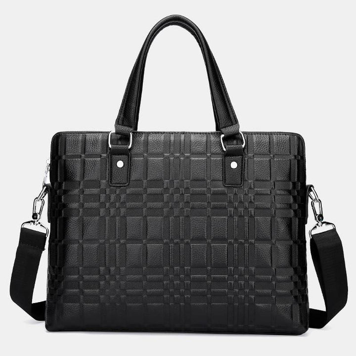 Briefcase For Men Business Trip Elegant Waterproof Crossbody Bag - B - image 17