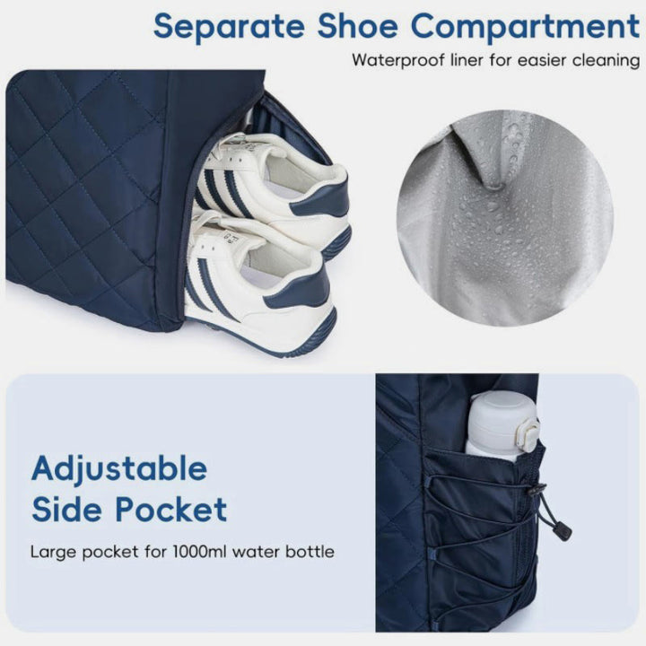 Waterproof Quilted Racket Bag Tote for Tennis Picketball Tote Shoulder Bag - image 3