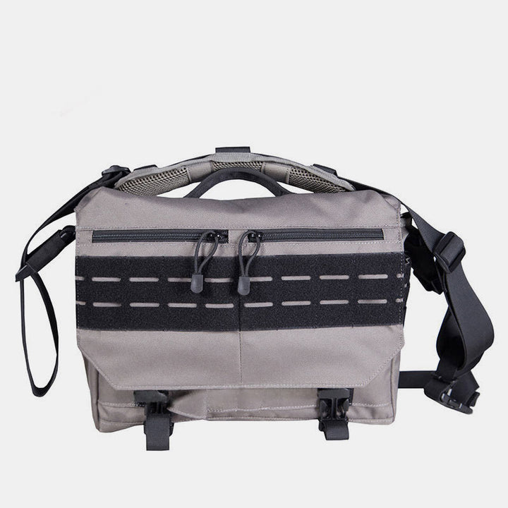 Men's Military Messenger Bag Crossbody Bag Travel Carry Bag with Multi-Slots - DarkGray - image 12