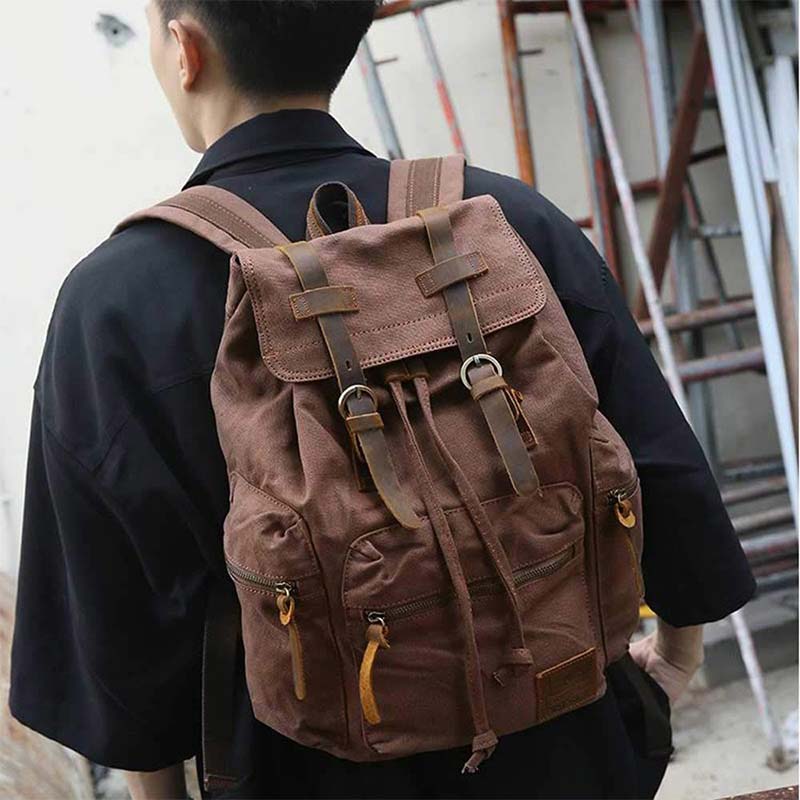High Capacity Canvas Vintage Backpack