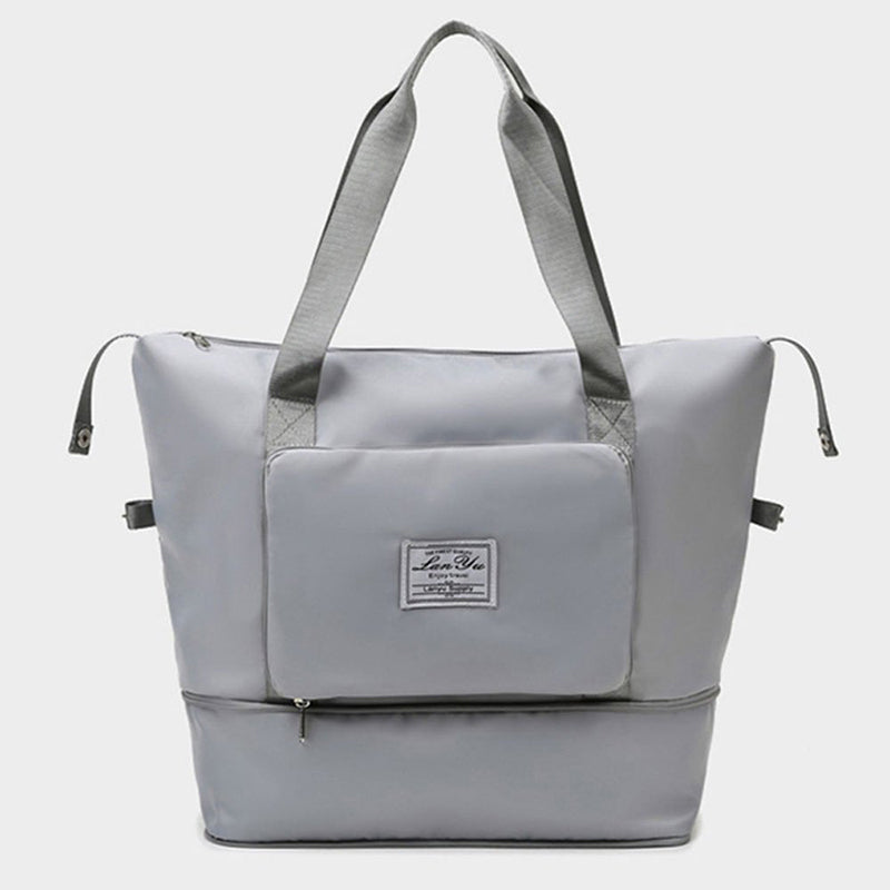 <Shipped within 24 hours> Versatile Duffel Bag Foldable Tote Handbag for Sports Travel - Silver - image 20