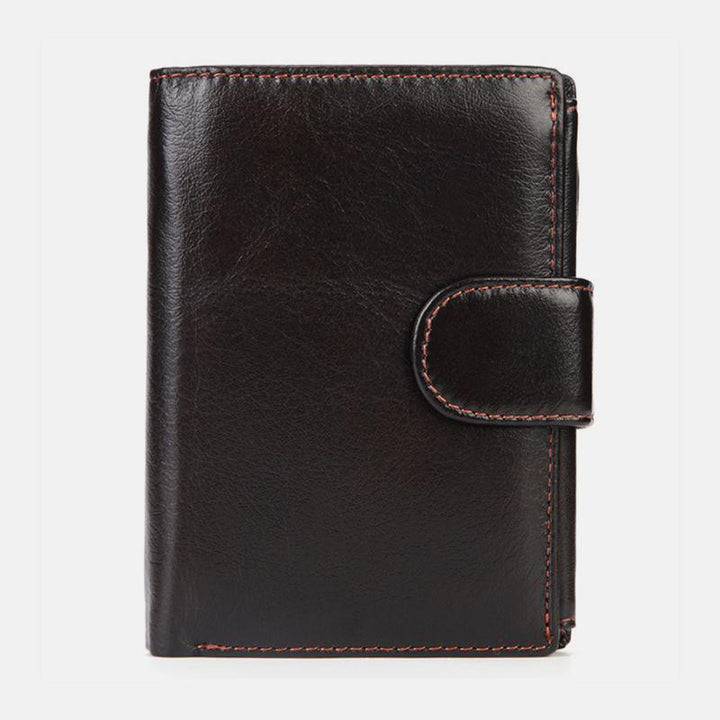 Multi-slot Trifold Genuine Leather Vintage Wallet