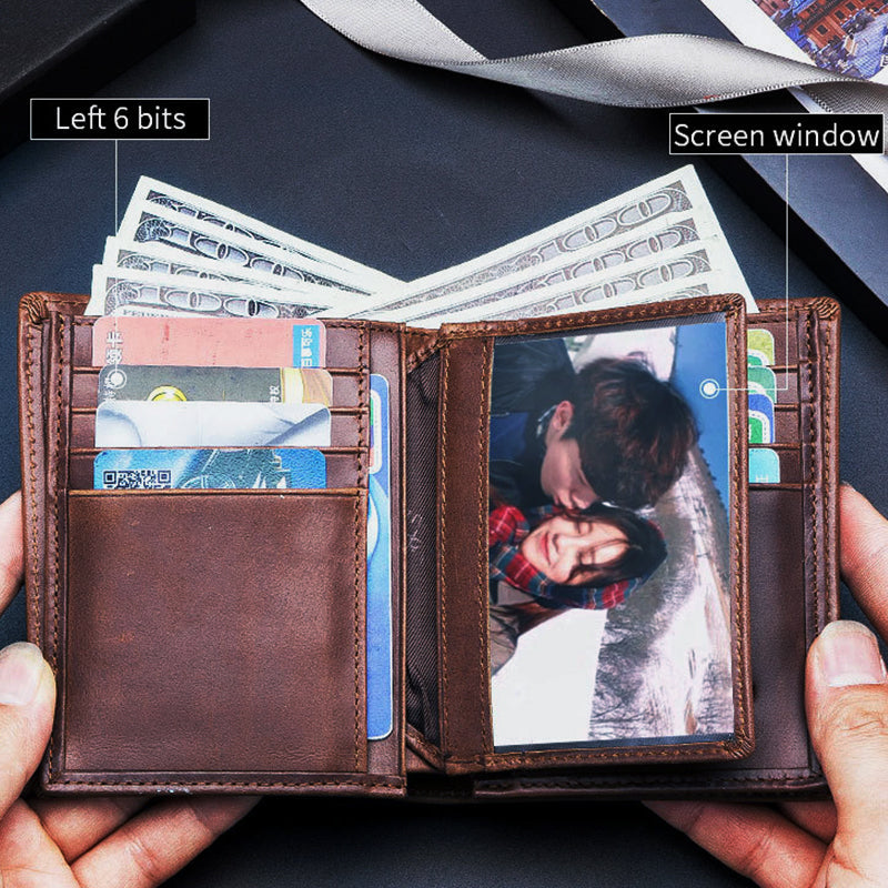Anti-Theft RFID Protected Multi-Slot Real Leather Wallet