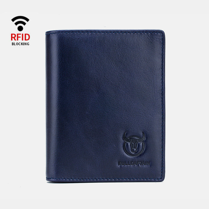 Anti-Theft RFID Protected Multi-Slot Real Leather Wallet