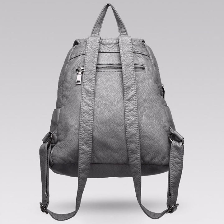 Soft Leather Travel Backpack Small Waterproof Casual Daypack Backpacks for Women