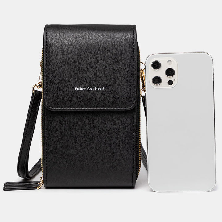 Multi-Compartment Phone Bag With Clear Window