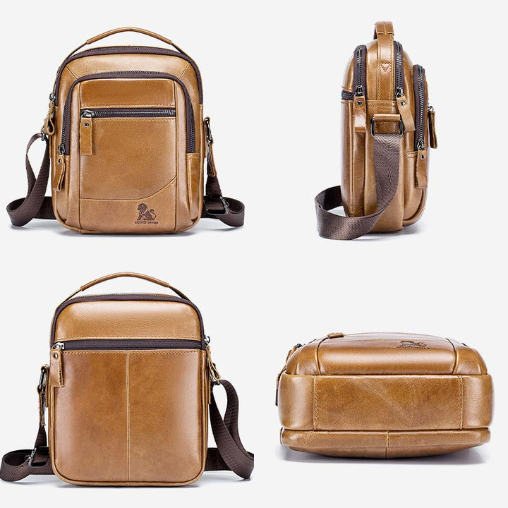 Genuine Leather Vintage Crossbody Bag - image 7