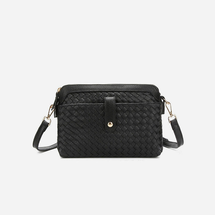 Multifunctional Underarm Handbag For Women Woven Leather Crossbody Bag