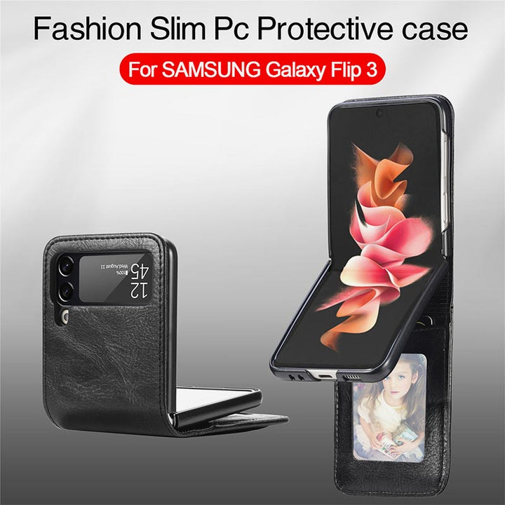 Samsung Galaxy Z Flip& Z Flip 3/4/5/6 Phone Case Leather Phone Bag with Multi-Slot