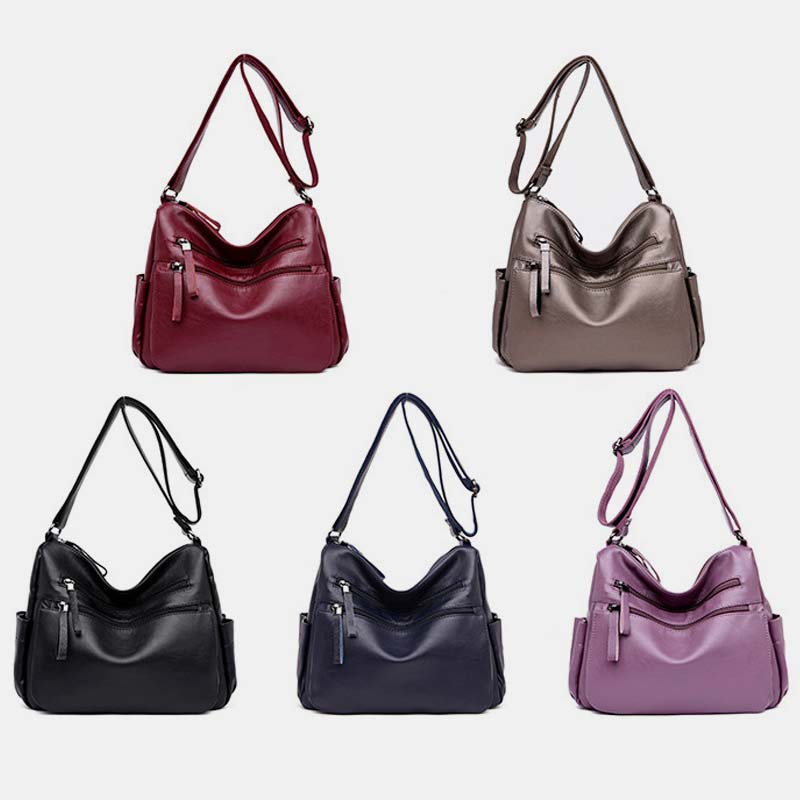 Retro Style Multi-Pocket Large Crossbody Bag - image 12