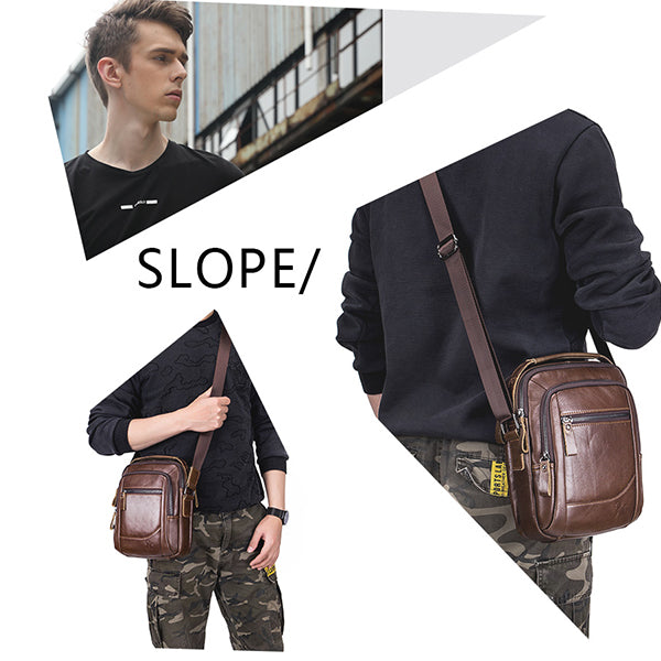 Genuine Leather Vintage Crossbody Bag - image 11