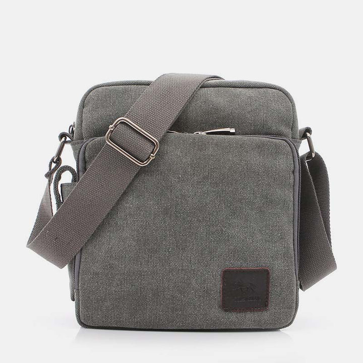 Vintage Canvas Mini Crossbody Shoulder Bag Men Small Purses with Multi-Slot